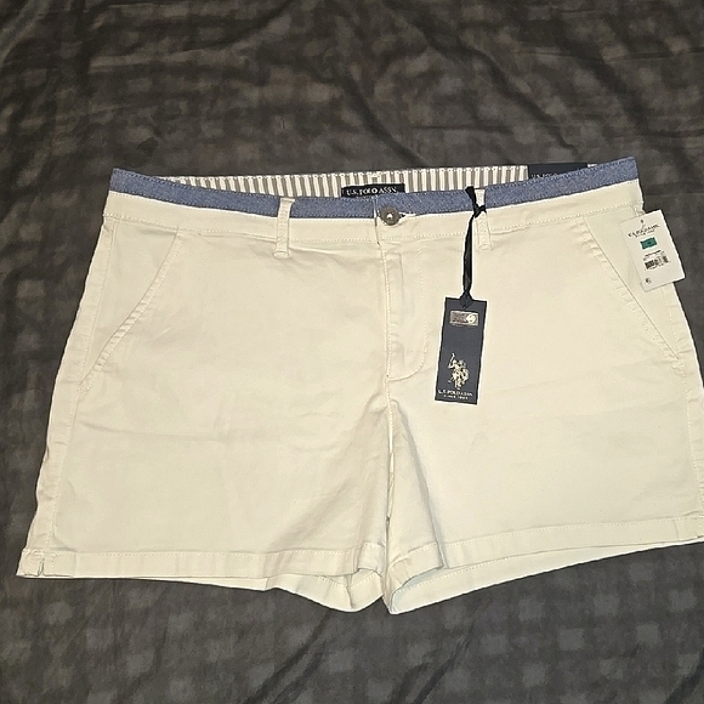 U.S Polo-  Shorts Size: 16- White- NWT - Picture 2 of 10
